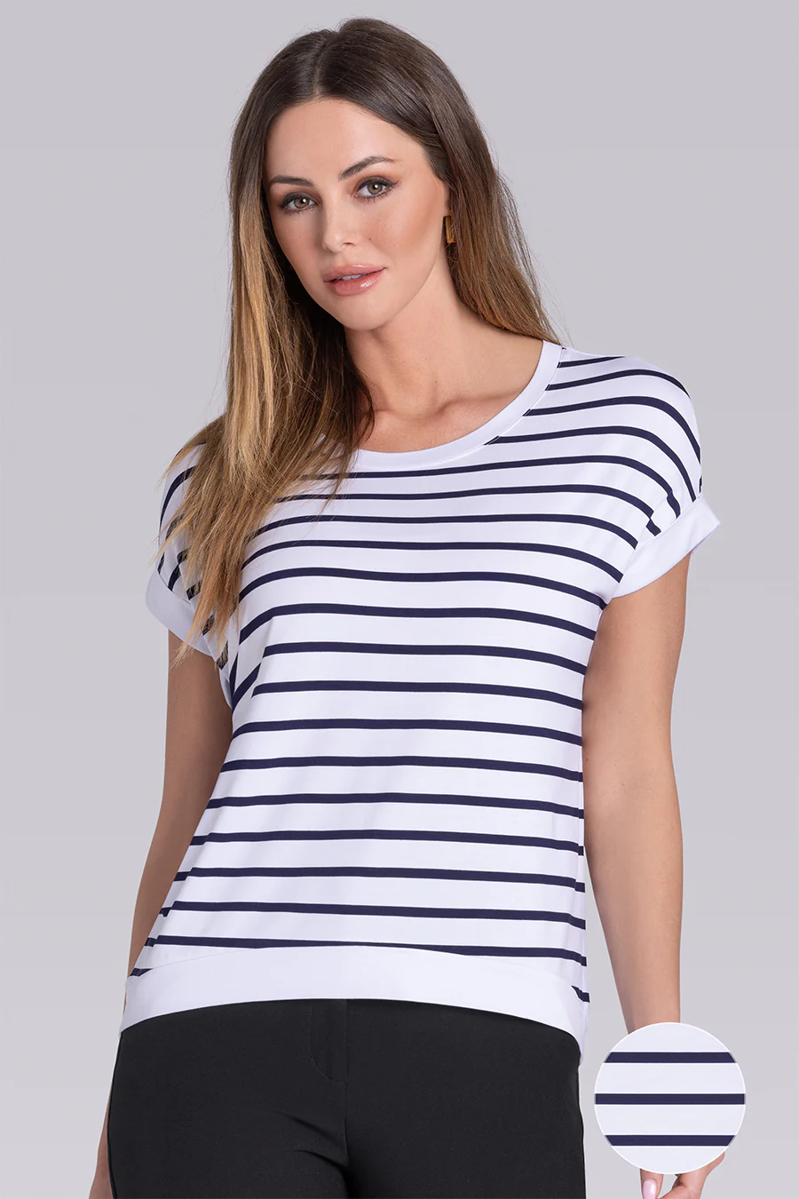 Savanna in White Deep Sea Blue - Image 2